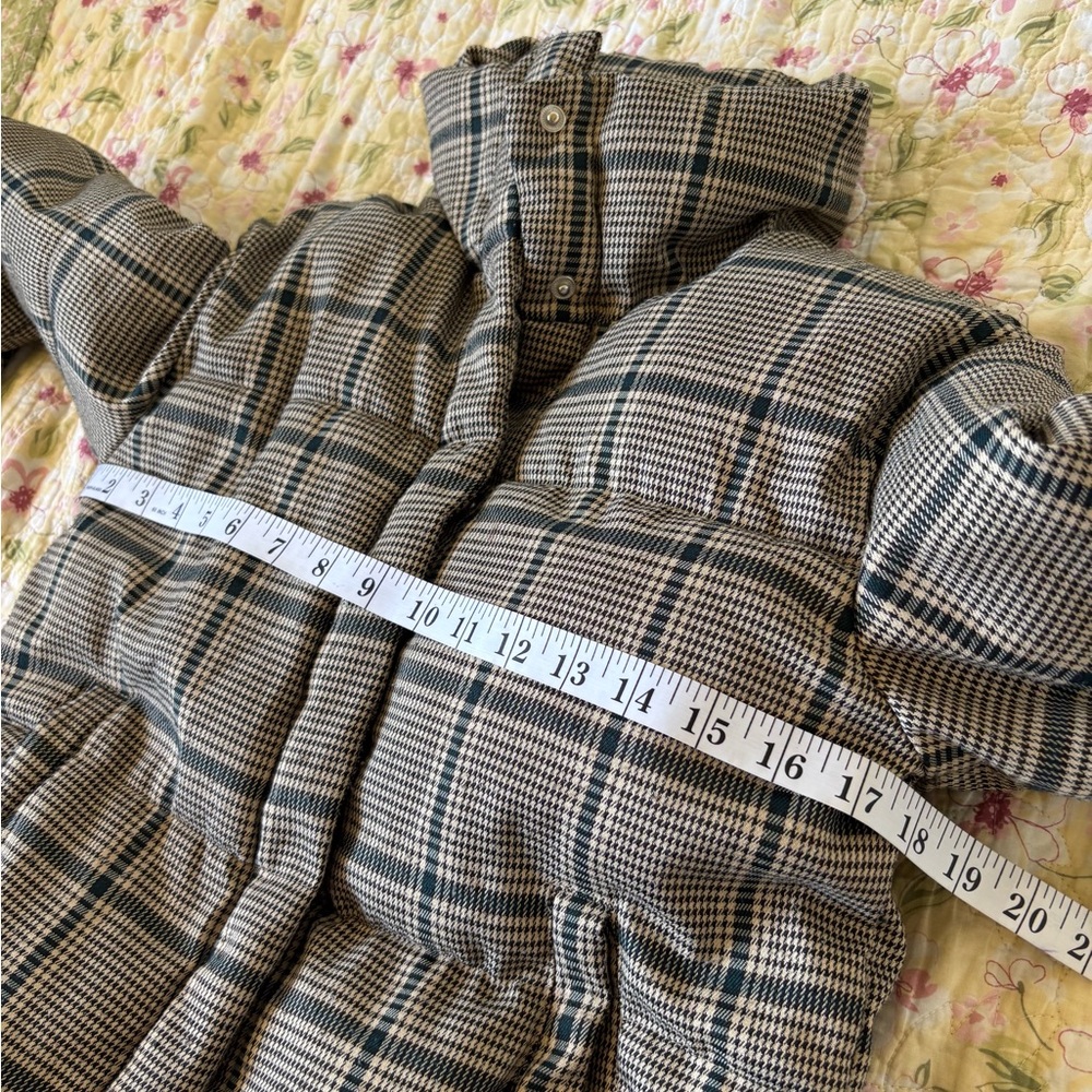 Collectionb New York Girls  Tan Plaid Puffer Jacket Size XS - Picture 5 of 15